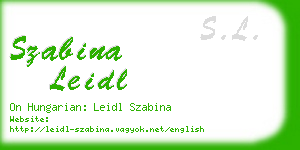 szabina leidl business card